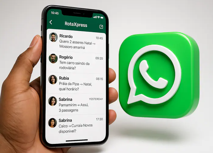 Falar com o atendimento da RotaXpress pelo WhatsApp